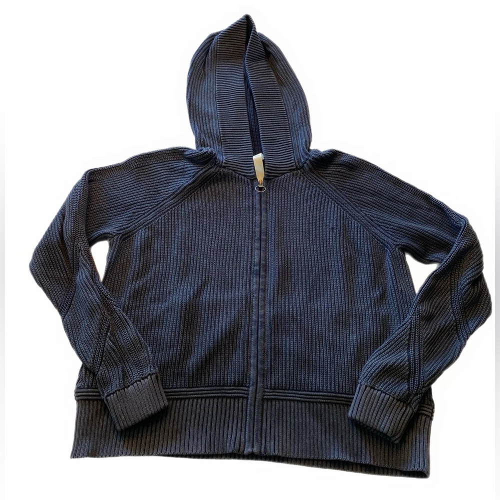Lululemon Rest Assured Full Zip Hoodie Washed Midnight Navy Large - Picture 6 of 11